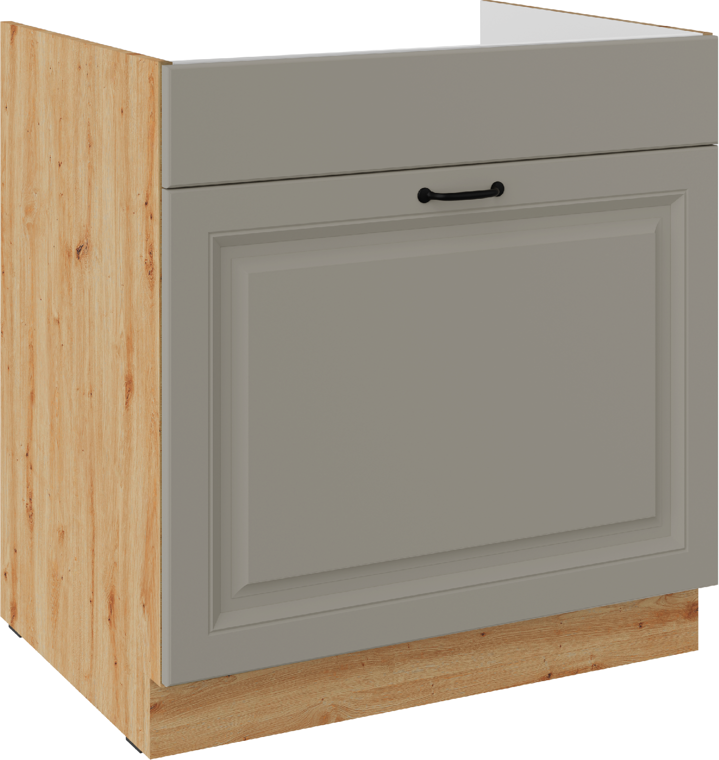 Spodní skříňka pod dřez Stilo 80 ZL 1S BB - Premium Box Barva korpusu: Dub artisan, Barva dvířek: Clay Grey