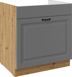 Spodní skříňka pod dřez Stilo 80 ZL 1S BB - Premium Box Barva korpusu: Dub artisan, Barva dvířek: Dust Grey