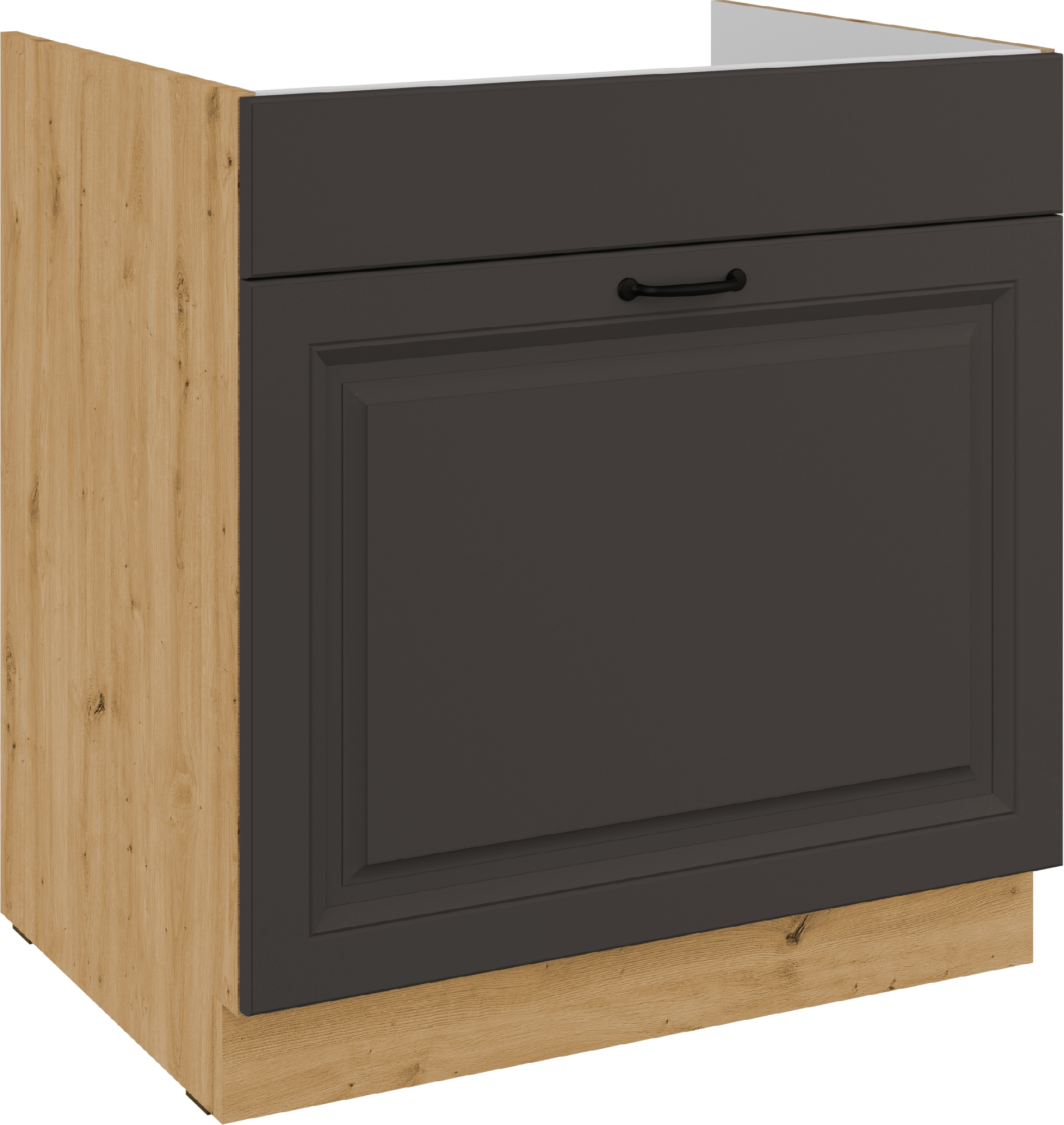 Spodní skříňka pod dřez Stilo 80 ZL 1S BB - Premium Box Barva korpusu: Dub artisan, Barva dvířek: Grafit