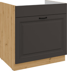 Spodní skříňka pod dřez Stilo 80 ZL 1S BB - Premium Box Barva korpusu: Dub artisan, Barva dvířek: Grafit