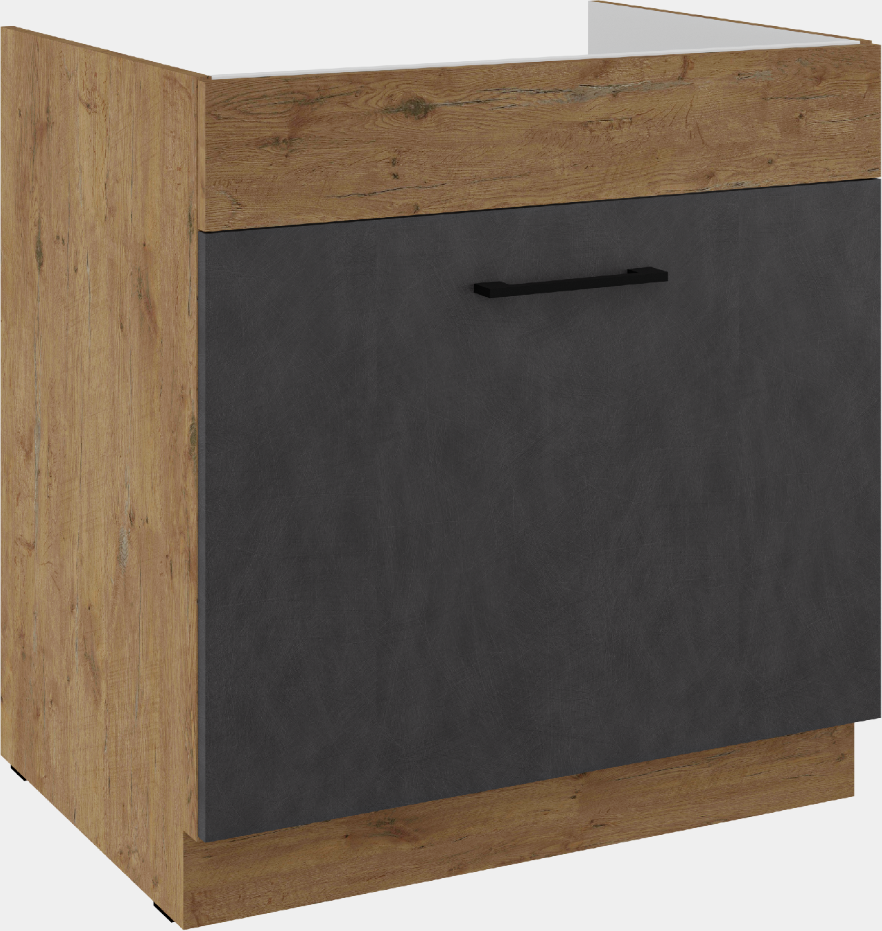 Spodní skříňka pod dřez Vigo 80 ZL 1S BB - Premium Box Barva korpusu: Dub Lancelot, Barva dvířek: Matera matná