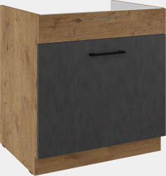 Spodní skříňka pod dřez Vigo 80 ZL 1S BB - Premium Box Barva korpusu: Dub Lancelot, Barva dvířek: Matera matná