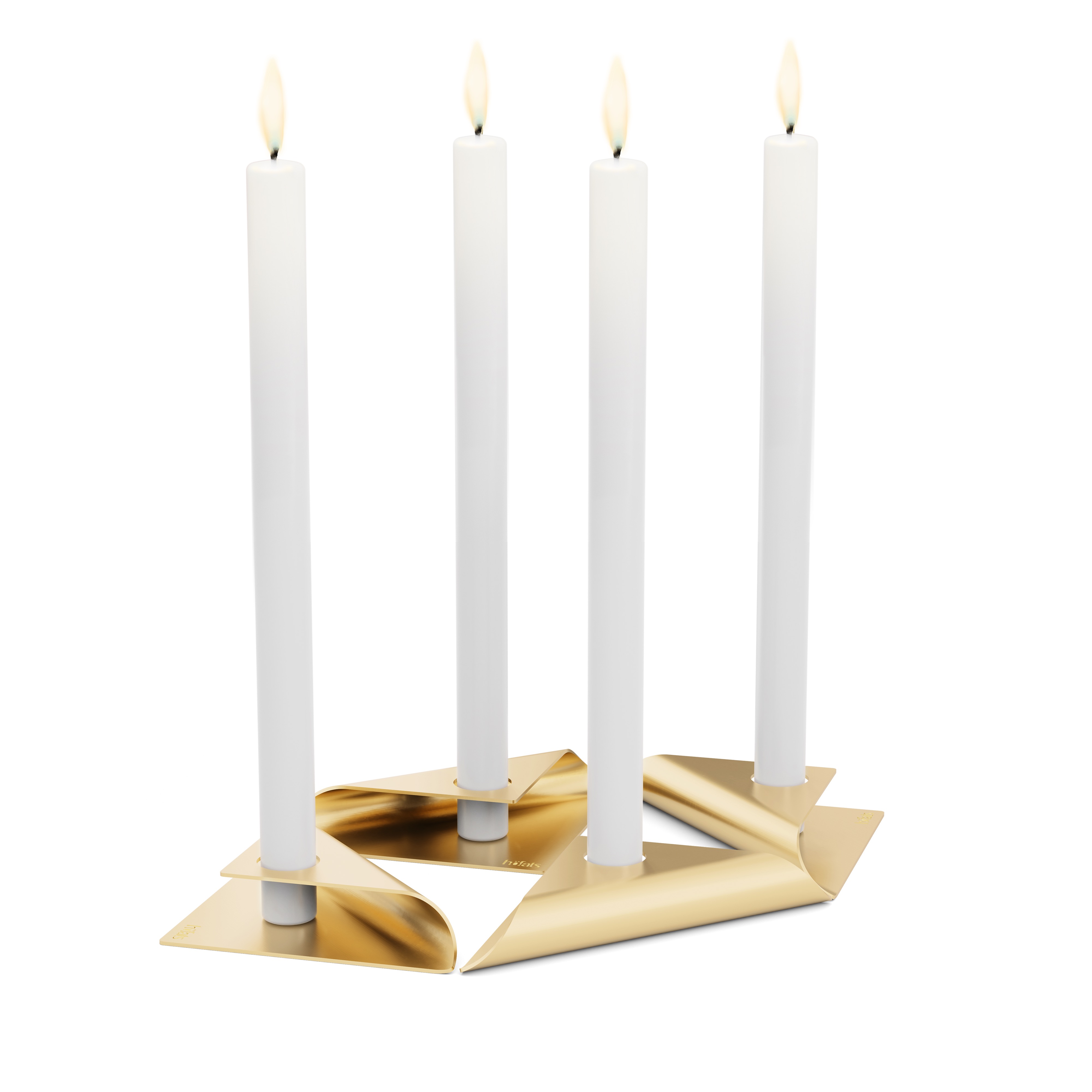 Square Candle, designový svícen - zlatý, set 4ks - Höfats