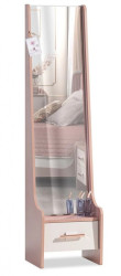 Stojací zrcadlo viviana - růžová, bílá