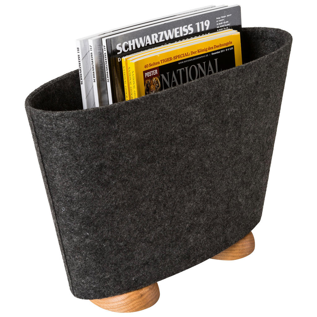 STOJAN NA NOVINY, antracitová, barvy dubu