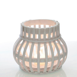 STOJAN NA SVÍČKU dřevo, sklo