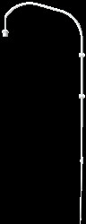 Stojan pro lampu na zeď Willow wall hanger single white H 123 cm - UMAGE
