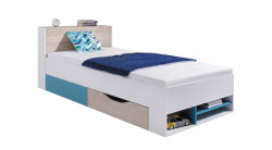 Studentská/dětská postel saturn - bílá - levá/pravá