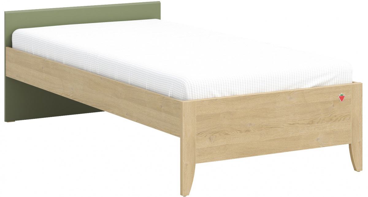 Studentská postel 100x200cm habitat - dub/zelená