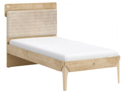 Studentská postel 100x200cm s čelem a usb cody - dub