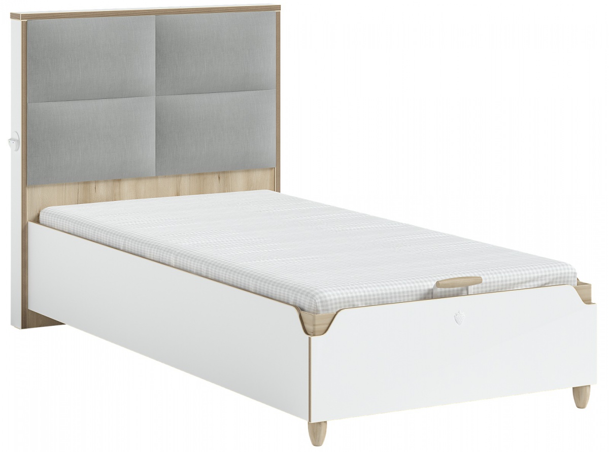 Studentská postel 100x200cm s úložným prostorem dylan - bílá/dub