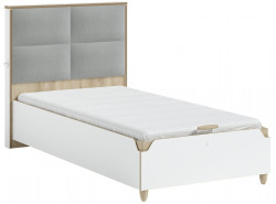 Studentská postel 100x200cm s úložným prostorem dylan - bílá/dub