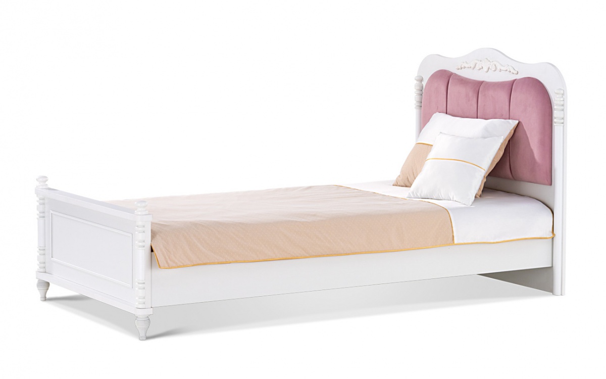 Studentská postel 120x200cm luxor - bílá/béžová