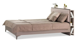 Studentská postel 150x200 renda - šedá, béžová, hnědá