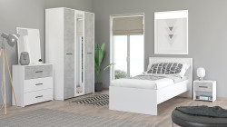 Studentský pokoj i geralt - bílá/beton