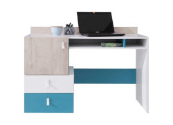 Studentský psací stůl saturn - bílá/modrá