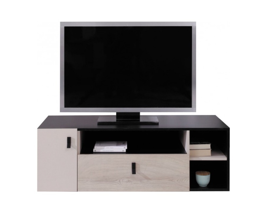 Studentský televizní stolek saturn - černá/béžová