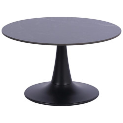 Stylife KONFERENČNÍ STOLEK, černá, kov, keramika, 70/70/40 cm