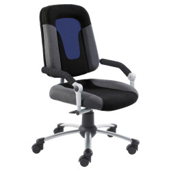 Stylife OTOČNÁ ŽIDLE PRO MLÁDEŽ, antracitová, modrá, černá