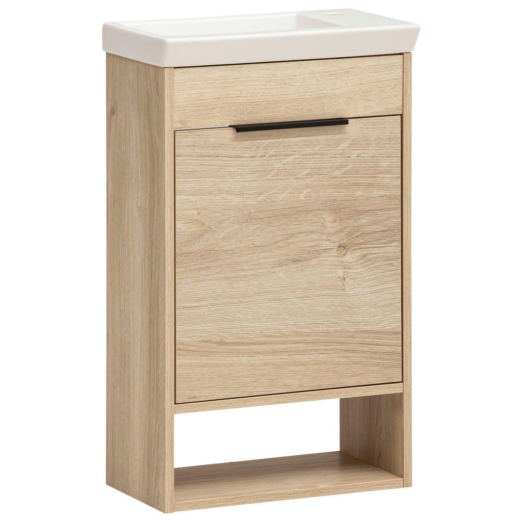 Stylife SKŘÍŇKA S UMYVADLEM, dub bianco, dub bianco, 45,5 cm