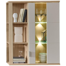 Stylife ZÁVĚSNÁ VITRÍNA, barvy dubu, kašmírová, 80/101/38 cm