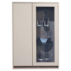 Stylife ZÁVĚSNÁ VITRÍNA, barvy ořechu, kašmírová, 78/113/36 cm