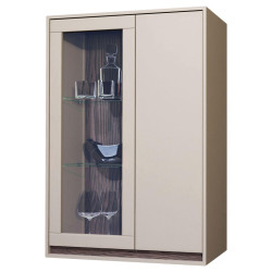 Stylife ZÁVĚSNÁ VITRÍNA, barvy ořechu, kašmírová, 78/113/36 cm