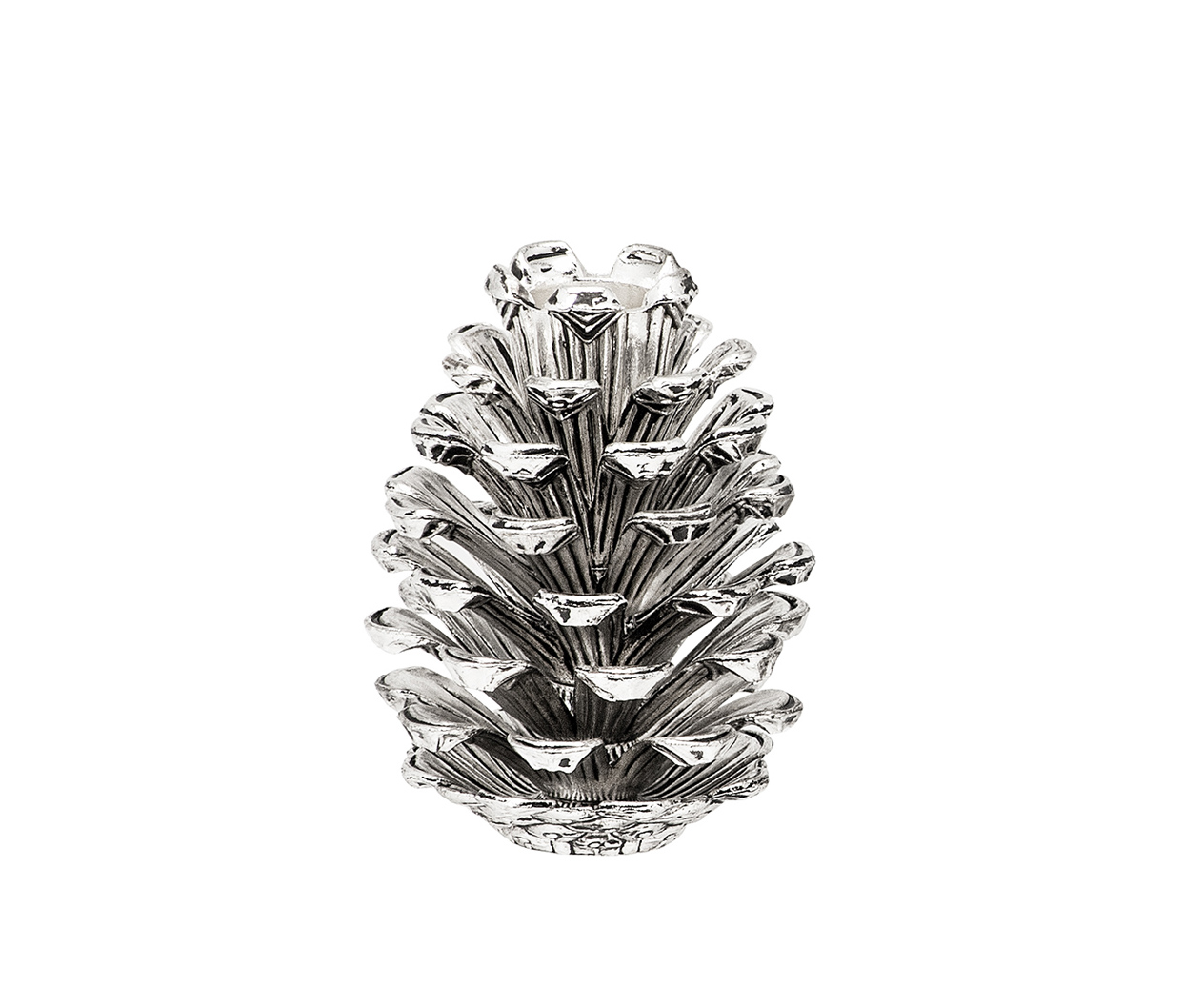 Svícen "šiška" stříbřený, 9 cm - EDZARD