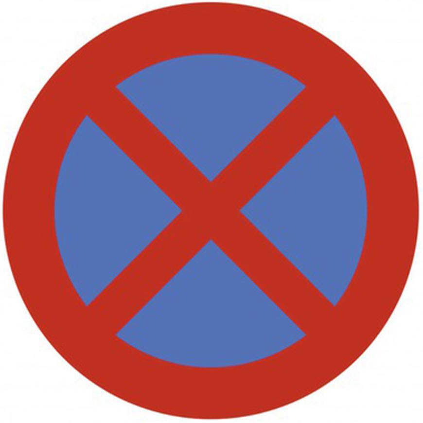 Symbol Zákaz zastavení 150x150 mm fólie