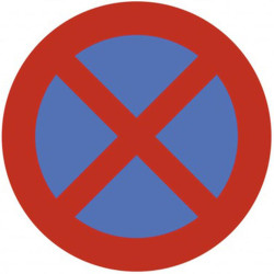 Symbol Zákaz zastavení 150x150 mm fólie