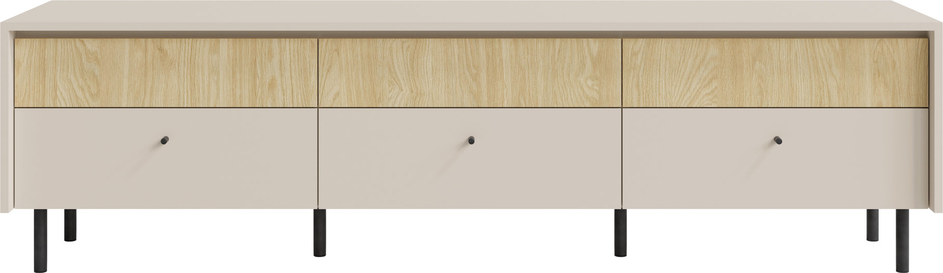 Televizní stolek Malta ML8 Barva korpusu + barva dveří: Pískově béžová / Dub olejovaný
