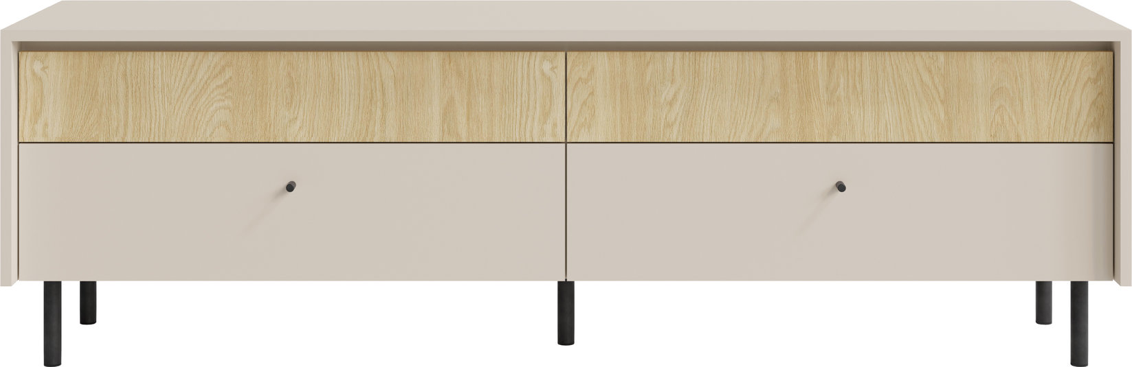 Televizní stolek Malta ML9 Barva korpusu + barva dveří: Pískově béžová / Dub olejovaný
