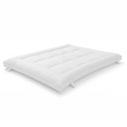 The White Stone TOPPER 160x190 cm s výplní 800 g ; Prošívaný chránič matrace s výplní z vatových kuliček a prodyšným mikrovláknovým potahem
