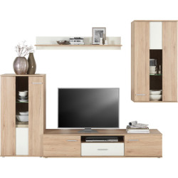 Ti'me OBÝVACÍ STĚNA, bílá, barvy dubu