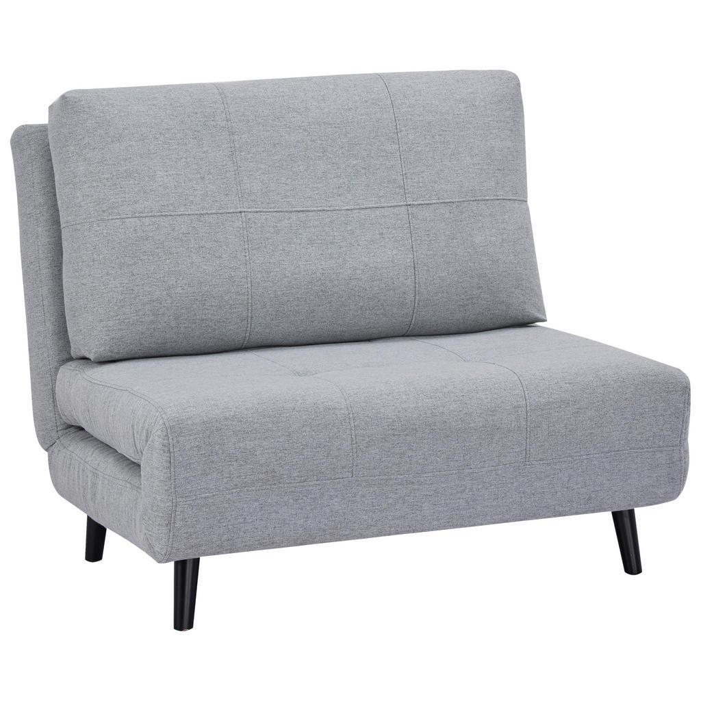 Ti'me ROZKLÁDACÍ KŘESLO NA SPANÍ, textil, světle šedá