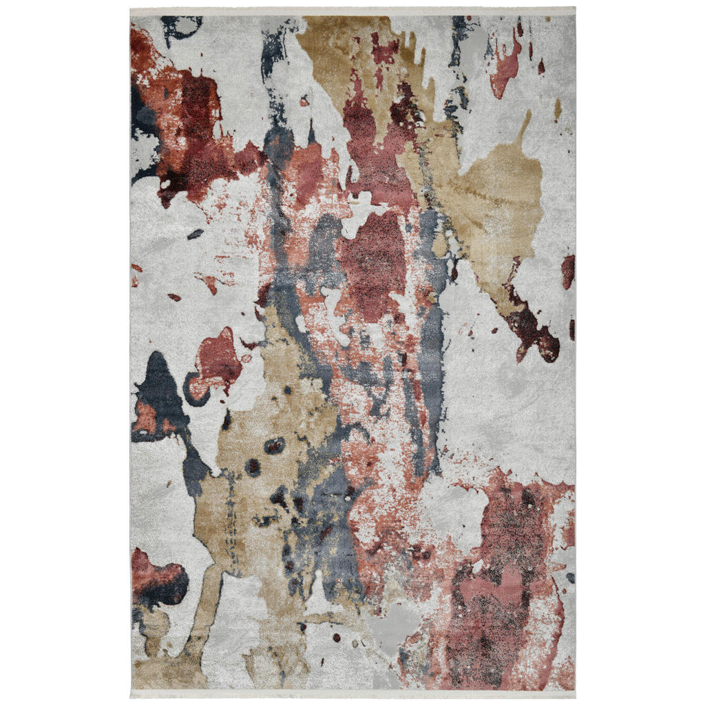 TKANÝ KOBEREC, 120/170 cm vícebarevná, červená, barvy zlata, starorůžová, světle šedá