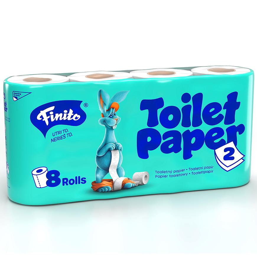Toaletní papír FINITO, 2 vrstvy, celuloza, 8 ks