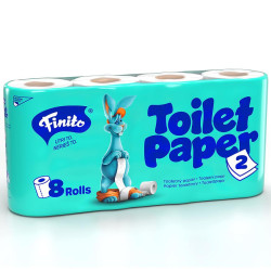Toaletní papír FINITO, 2 vrstvy, celuloza, 8 ks
