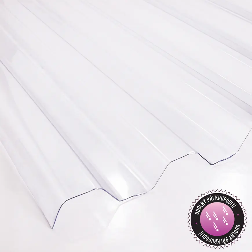 Trapézová deska PC 2000 x 900 x 0,7 mm čirá