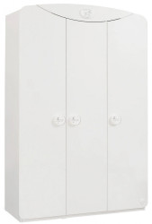 Třídvéřová šatní skříň chloe - bílá