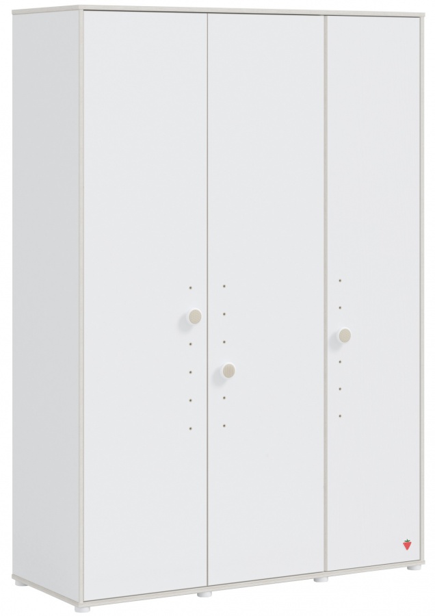 Třídveřová šatní skříň fairy - bílá