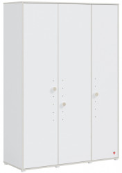 Třídveřová šatní skříň fairy - bílá