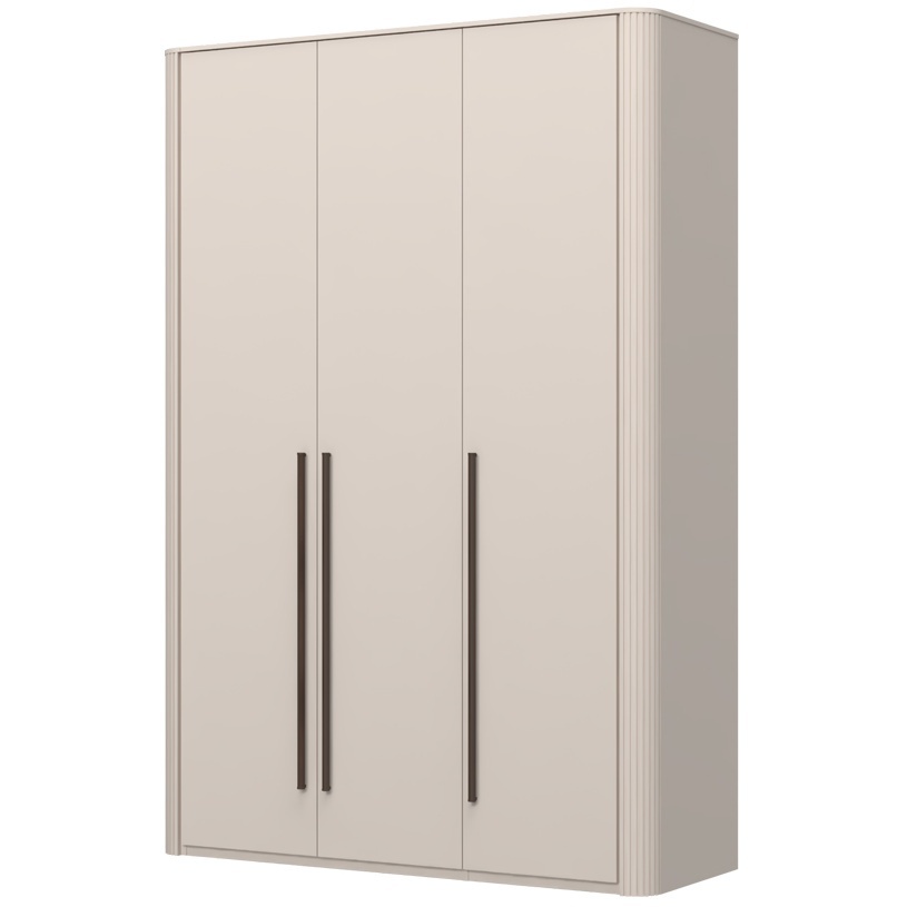 Třídveřová šatní skříň s osvětlením renfri - kašmír