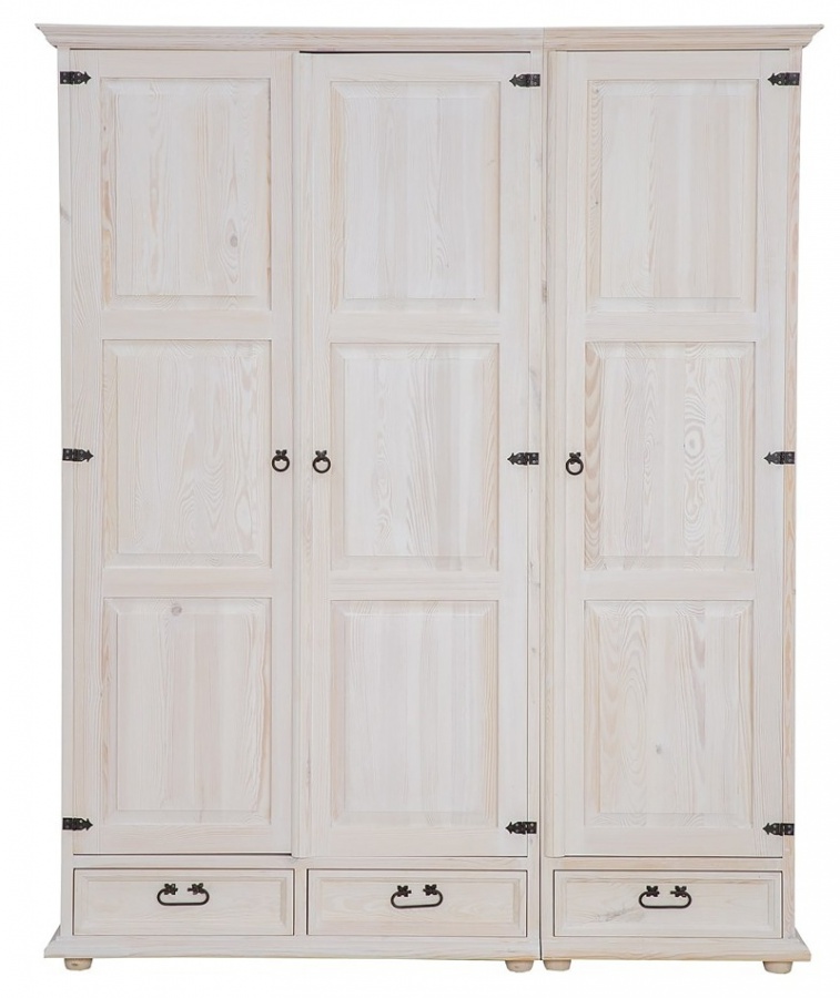 Třídvéřová skříň selská szy 103 slim - k09 přírodní borovice