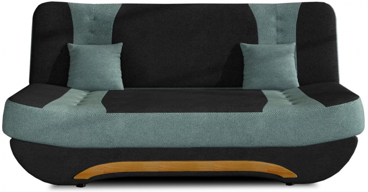 Trojmístná rozkládací pohovka s úložným prostorem ewa ii - šedá/bílá -