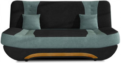 Trojmístná rozkládací pohovka s úložným prostorem ewa ii - šedá/bílá -