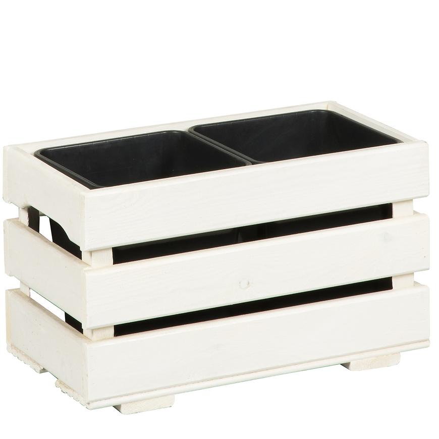 Truhlík bedýnka 23x43x26 cm bílý 2V