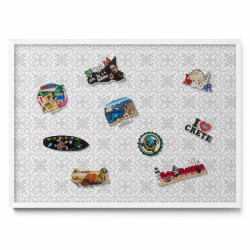 TULUP MAGNETICKÁ TABULE 70x50 cm bílý rám – Pravidelný ornamentální vzor