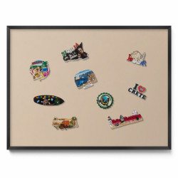 TULUP MAGNETICKÁ TABULE 80x60 cm černý rám – Růžová barva
