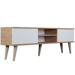 TV Stolek 160 Toronto Artisan/Bílá